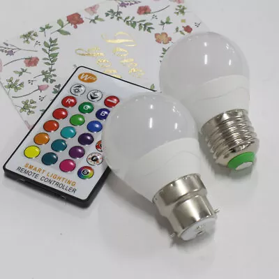 RGB 16 Color Changing B22 E27 LED Globe Lamp Light Bulb + IR RemJCe Control Spot • $11.53