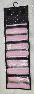 NEW Mary Kay Black/Pink Hearts Travel Roll Up Organizer Bag NWOT • $10.95