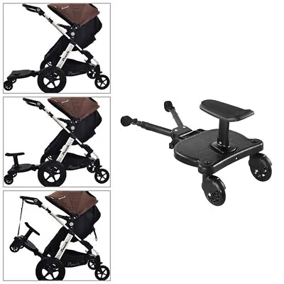 Universal Buggy Stand Board With Seats Stroller Pram Pushchair Connect Load 25KG • £41.29
