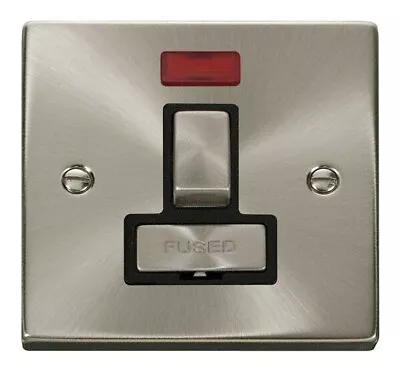 £9.99 • Buy Click Deco Victorian Satin Chrome Switched Spur 13A Neon VPSC752BK