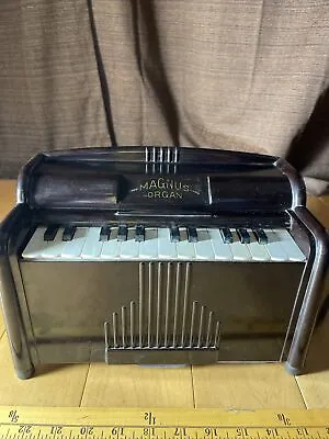 Magnus Organ Electric Child Vintage 1950 Works Bakelite Used Beautiful • $45