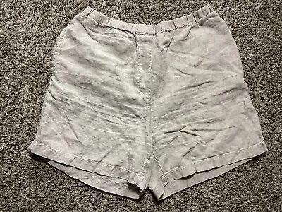 J Jill Shorts Womens Medium Linen Pull On Elastic Waist 5  Baggy Loose • $19.99