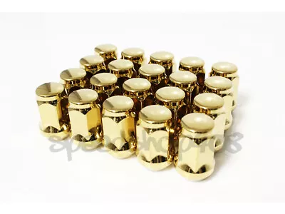 Z RACING Gold 14X1.5mm 19 Hex 35mm Steel Closed Ended Lug Nuts 20 Pcs Set • $24.99
