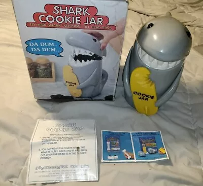 Shark Cookie Jar Fun-Damental Jaws Music Batteries Beach Decor Tested Works 1996 • $59.99