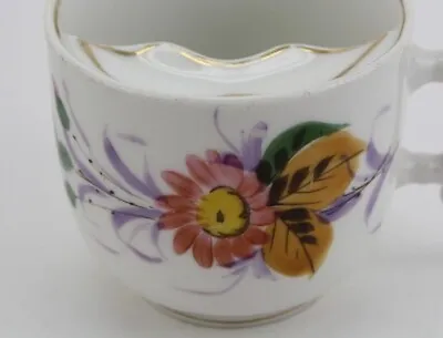 Hand Painted Moustache Cup Tea Coffee Mug Daisy Flower Manly Floral Hipster  • $14.99