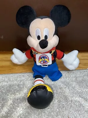 Disney Park World Land Pin Trading Mickey Mouse Plush Stuffed Animal 13  *Damage • $6.39