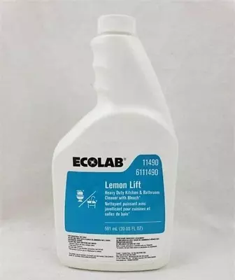 Ecolab 6111490 Lemon Lift Heavy Duty Kitchen Bathroom Cleaner 20 Oz ~11490 • $7.99