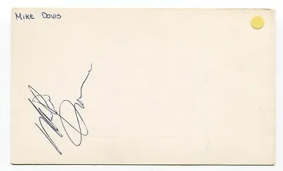 Mike Davis Signed 3x5 Index Card Autographed Signature NBA Basketball • $45