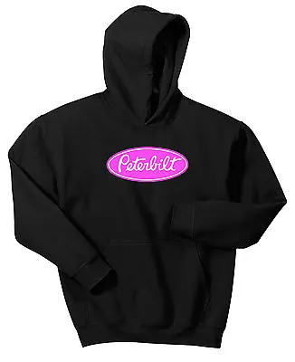 Peterbilt Hoodie Sweat Shirt Pullover Jacket Pink Truck Rig Tractor Semi • $49.99