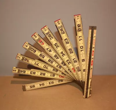 Vintage Lufkin Wood Extension Folding Mason Rule Ruler X48 96 Inches • $18.50