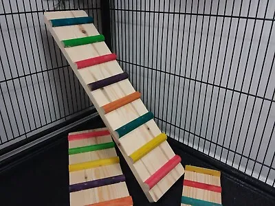 £17.99 • Buy 12 -24  Wooden Ramp/ladder For Small Animals Rat,degu,chinchilla,guinea Pig Cage