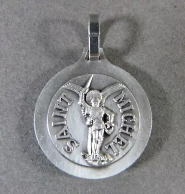 Saint Michael Medal. Vintage Religious Pendant Mont Saint-Michel • $29.90