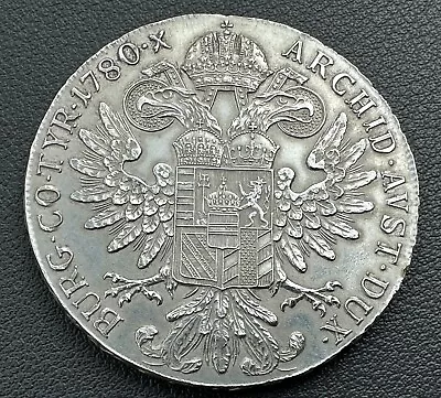 1780 Austria Maria Theresa One Thaler Silver Coin - 28.1g • $6.22