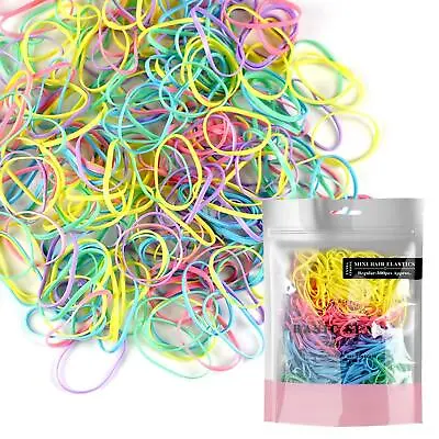 Extra Strong Multi Pack Essential Hair Mini Rubber Bands Hair Ties For Kid • £3.99