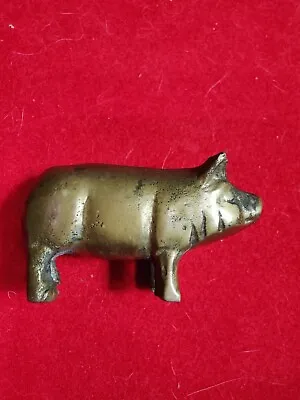 £9.78 • Buy SOLID BRASS PIG HOG FIGURINE STANDING  2  X 1  Small Vintage