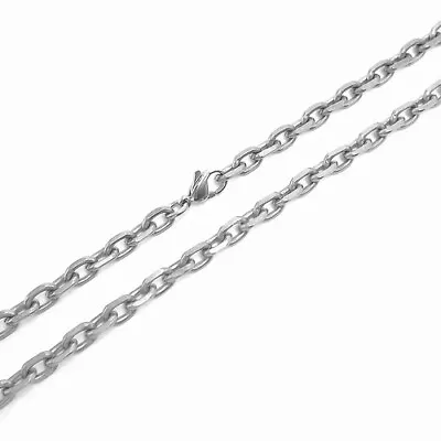 Pure Titanium Angle Chain Necklace 5/7mm Lightweight Anti Allergic 23.62  Trend • $40.58