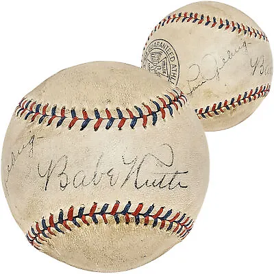 Babe Ruth & Lou Gehrig Autographed Baseball Yankees PSA/DNA & Beckett AC17821 • $49950