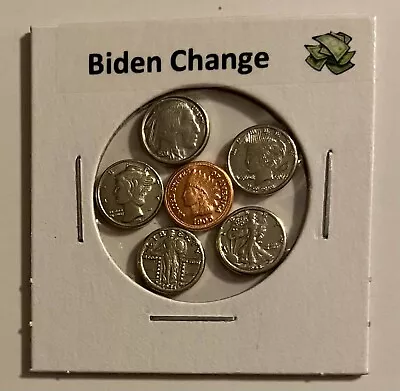   Biden Change   - Obsolete Mini U.s. Coins Set In Holder   • $7.98