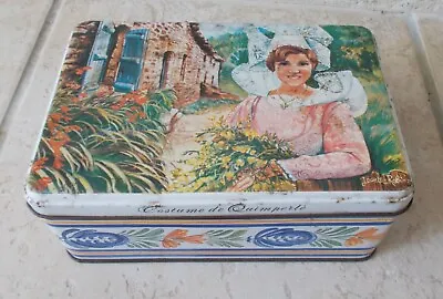 $22.99 • Buy Vintage Biscuits Tin Box Galettes St Michel French France Candy Cake Metal