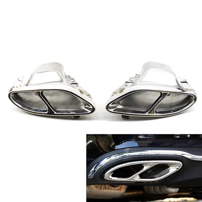 2X Rear Cylinder Exhaust Trim Tips Fit For Benz E Class W212 W213 AMG GT New • $221.17