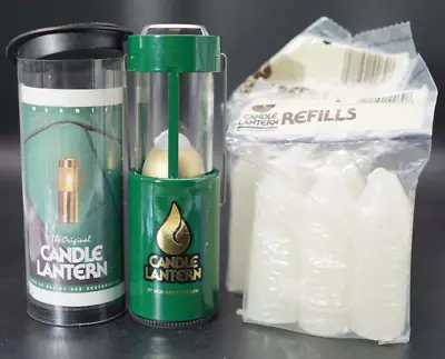 Original Green Candle Light Lantern By UCO W/ Extra USA Made NOS Vintage Bundle • $114.81