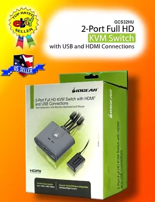 IOGEAR 2-Port Full HD KVM Switch With HDMI And USB Connections GCS32HU • $55