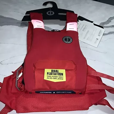 MUSTANG SURVIVAL KHIMERA DUAL FLOTATION PFD RED MD7183-04 Use With PADDLEBOARD • $165