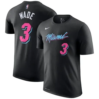 Dwyane Wade Miami Heat Nike City Name & Number T-Shirt Men's 2XL Vice NBA #3 New • $89.98