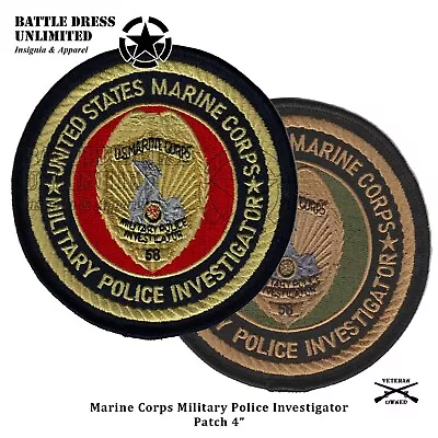 Marines Military Police Investigator 4  Seal Patch (USMC Marine Corps MPI) • $8