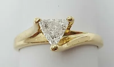 2Ct Trillion Cut Lab Created Diamond Women's Wedding Ring 14K Yellow Gold Finish • $82.49