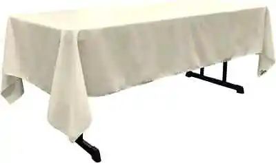 60  X 108  Long Rectangular Tablecloth - Polyester Poplin Tablecloth For Events  • $15.99