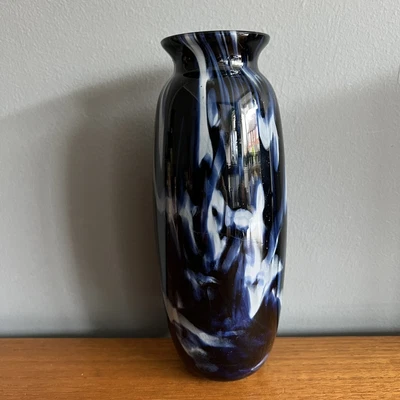 £6 • Buy Royal Brierley Studio Glass Vase Blue - Signed