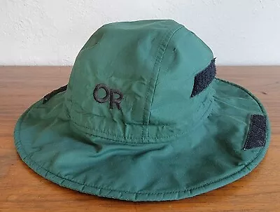 Vtg OR Outdoor Research Sombrero Hat Medium Green Gore Tex USA Made Bucket Rain  • $26