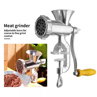 Manual Meat Grinder Heavy Duty Hand-Operated Mincer Sausage Maker Kitchen Tool • £11.55