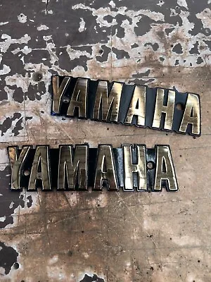 Yamaha Fuel Tank Badge GOLD XS1100 High Quality Cast Metal Reproduction PAIR • $38.96