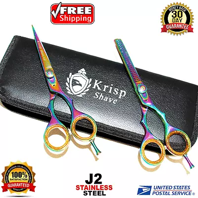 Hair Cutting Thinning Men Women Barber Salon Scissors Shears Set Tijeras (5.5 ) • $16.63