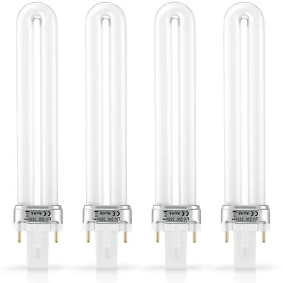  4 Pcs Light Salon 9W U- Shaped 365nm Nail UV Lamp Bulb Tube LED O • £8.86