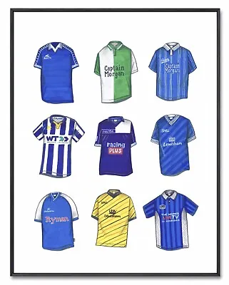 Millwall Football Shirts Poster Millwall Poster Handmade Jersey A4 Print Gift • £5.99