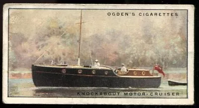 Tobacco Card Ogdens YACHTS & MOTOR BOATS 1930 Knockabout Motor Cruiser #27 • £2