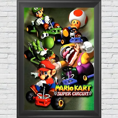 Mario Kart Super Circuit Poster 12 X18  GameBoy Advance • $9.99