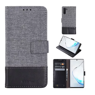 For RedMi Note 10/10s 9A 9C K40 Mi 11Ultra X3 NFC M3 Canvas Leather Wallet Cover • $15.89