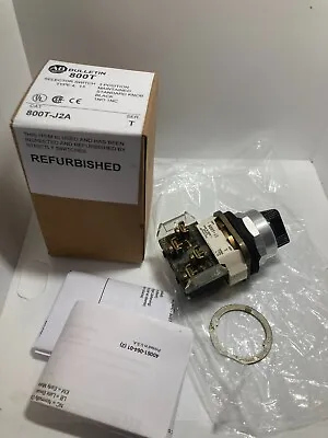 Allen Bradley 800t-j2a Selector Switch 3 Position Maintained 1no/1nc 30mm Ser. T • $39.99