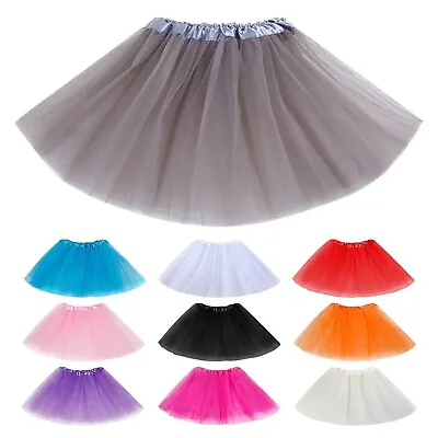 $16.70 • Buy Women Plus Size Soild Color Dress Short Fashion Pleated TUTU Dance Skirt