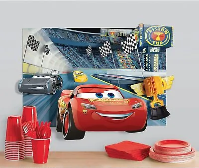 Disney Cars 3 Movie Pixar Race Car Kids Birthday Party Wall Decorating Kit • $25.57