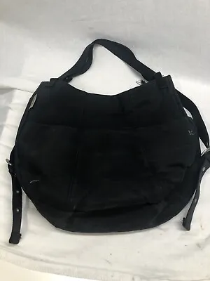 ELLINGTON Black Nylon Hobo Satchel Handbag Large With Flaws • $12.99