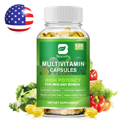 Multivitamin Highest Potency Daily Vitamins & Minerals Supplement 120 Capsules • $13.99