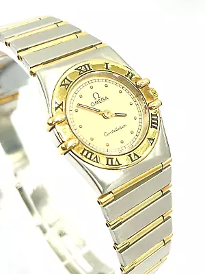 Authentic Omega Constellation Two Tone Ladies Wrist Gold Watch Mini Face HL5620 • $455