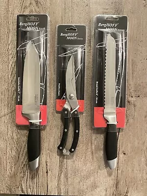 BergHOFF Moon 3pc Cutlery Set (Santoku + Poultry Shears + Bread Knife) *NEW* • $69.99