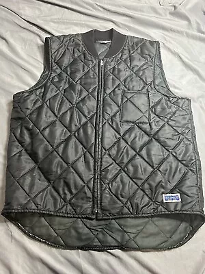 Vintage 80s Big Smith Diamond Quilted Puffer Vest Jacket Mens Size Large XL ? • $19.99