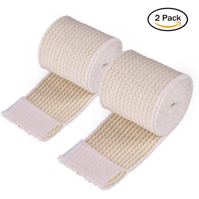 Cotton Elastic Bandage Compression Medical Wrap First Aid Kit Knee Ankle Wrist • $6.99